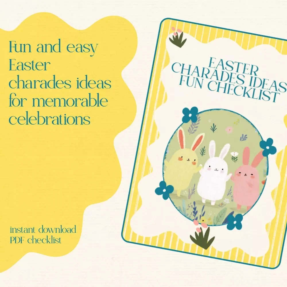 Easter Charades Ideas: Fun Checklist - Printable Digital Download for Family Fun