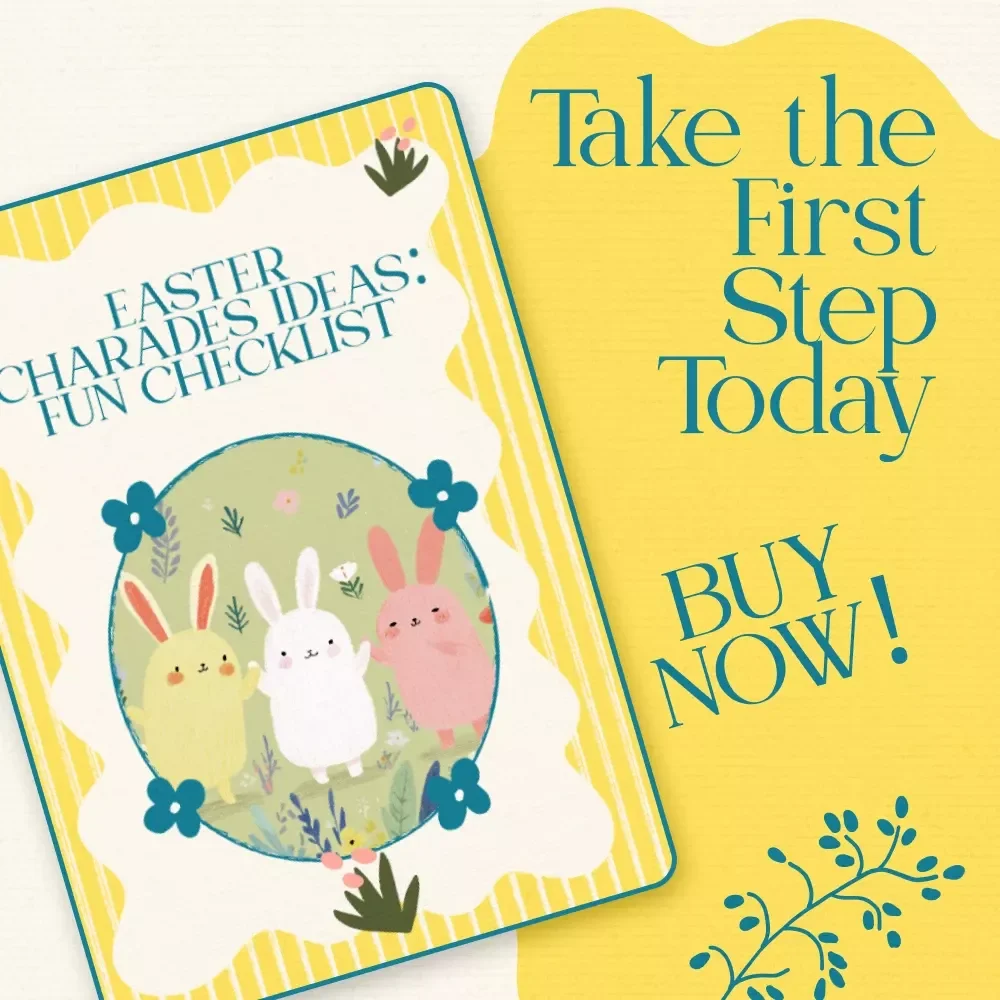 Easter Charades Ideas: Fun Checklist - Printable Digital Download for Family Fun