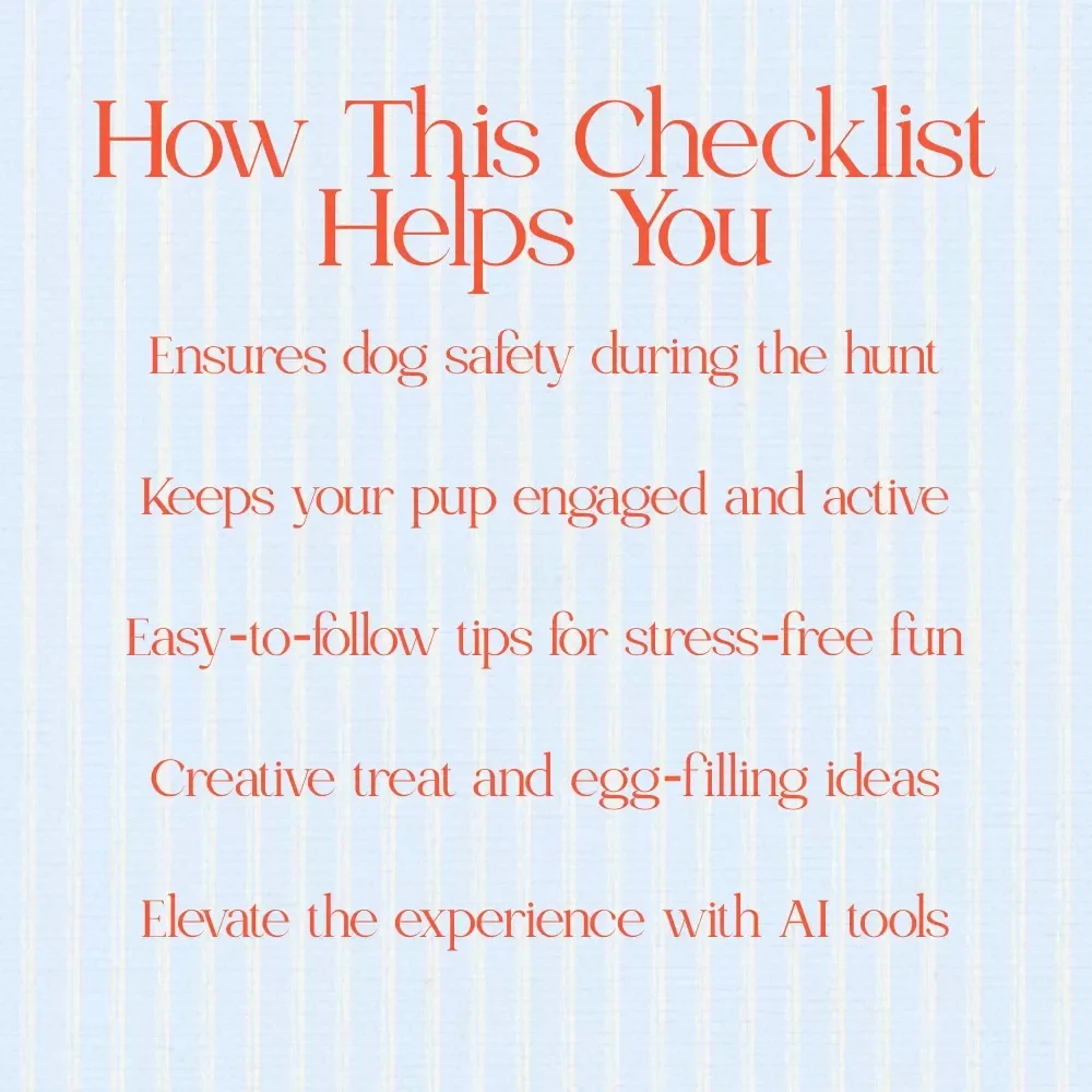 Your Dog Friendly Easter Egg Hunt: Dog-Friendly Easter Egg Hunt Tips Digital Checklist