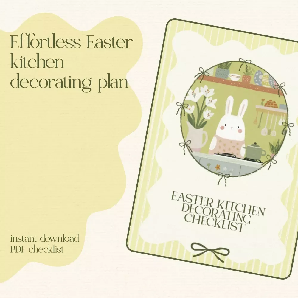 Easter Kitchen Decorating Checklist – Printable Easter Kitchen Decorating Ideas Guide for Spring Home Styling & Holiday Decor Planning