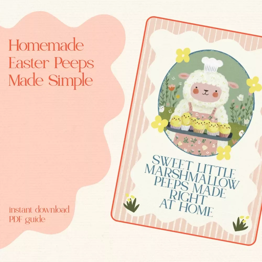 Sweet Little Marshmallow Peeps Made Right at Home – Homemade Marshmallow Peeps Recipe Guide for Easter Treats, DIY Candy eBook & Step by Step Checklist