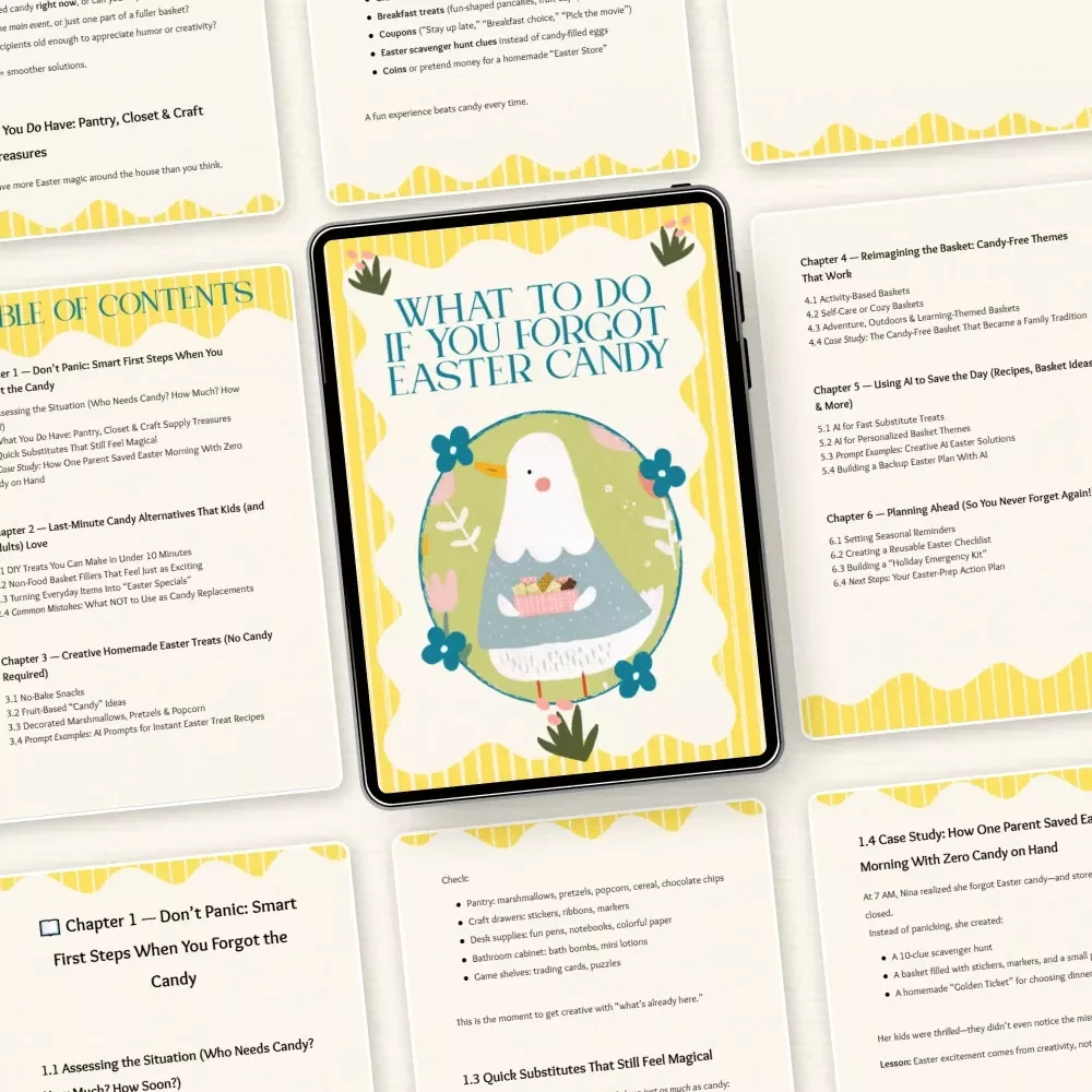 What to Do If You Forgot Easter Candy: A Last-Minute Guide to Easter Basket Alternatives - Digital Download eBook