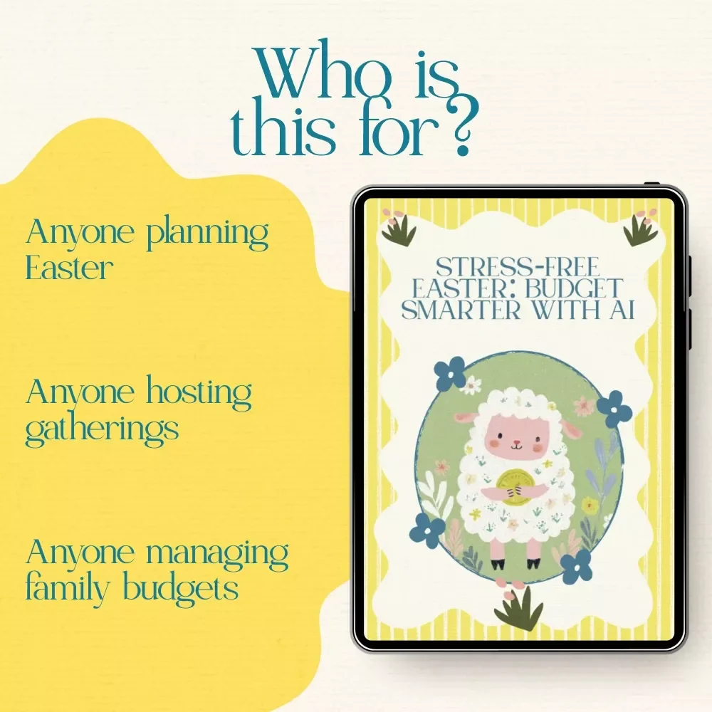 Stress-Free Easter: Budget Smarter with AI – Easter Budget Planning eBook | Learn to use ai to plan easter budget | Digital Download Holiday Finance Guide