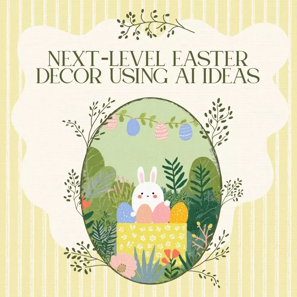 Next-Level Easter Decor Using AI Ideas | AI Easter Decoration Generator Prompt Ideas Guide for DIY Creators & Holiday Styling