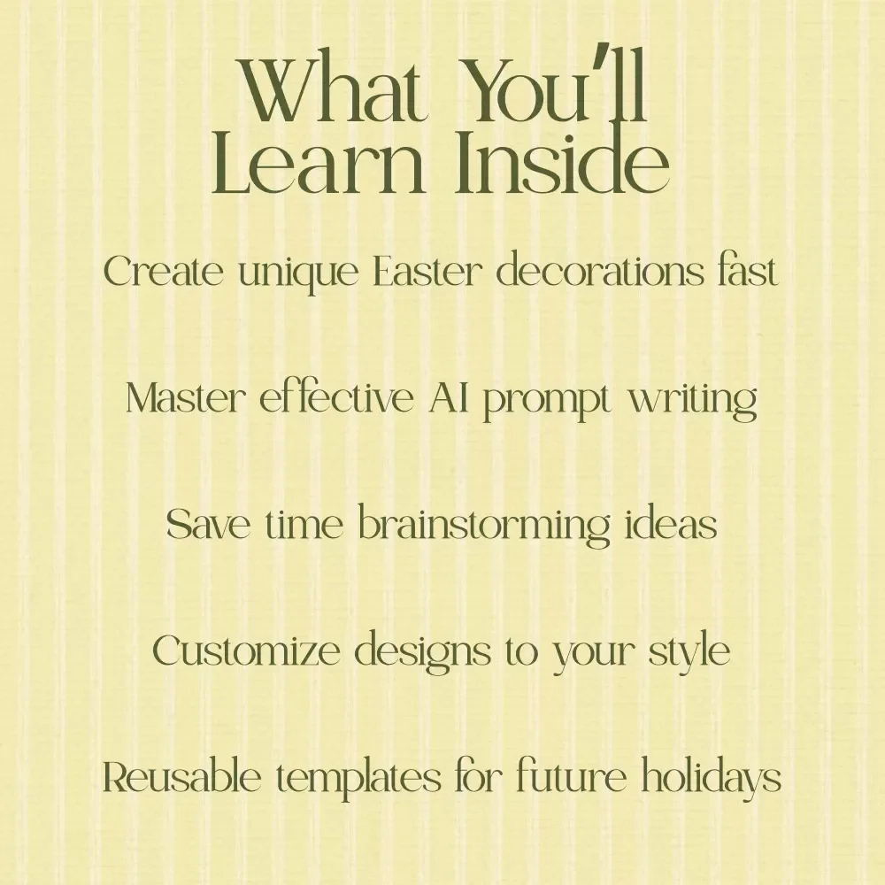 Next-Level Easter Decor Using AI Ideas | AI Easter Decoration Generator Prompt Ideas Guide for DIY Creators & Holiday Styling