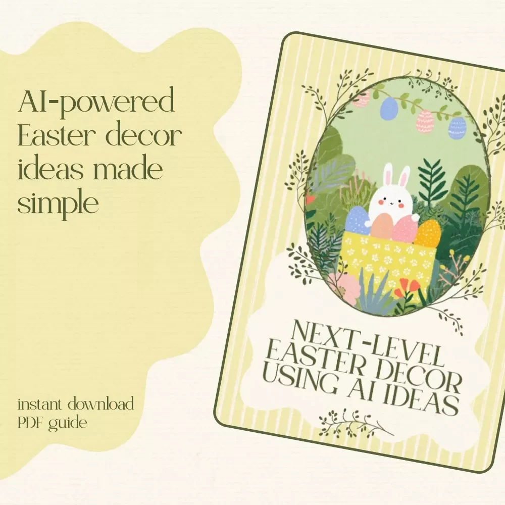 Next-Level Easter Decor Using AI Ideas | AI Easter Decoration Generator Prompt Ideas Guide for DIY Creators & Holiday Styling