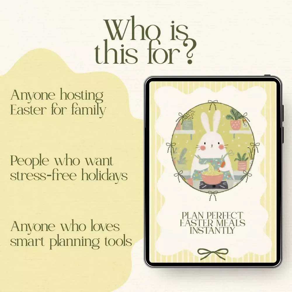 Plan Perfect Easter Meals Instantly – AI Easter Meal Planner Tips eBook for Stress-Free Holiday Hosting & Smart Menu Planning