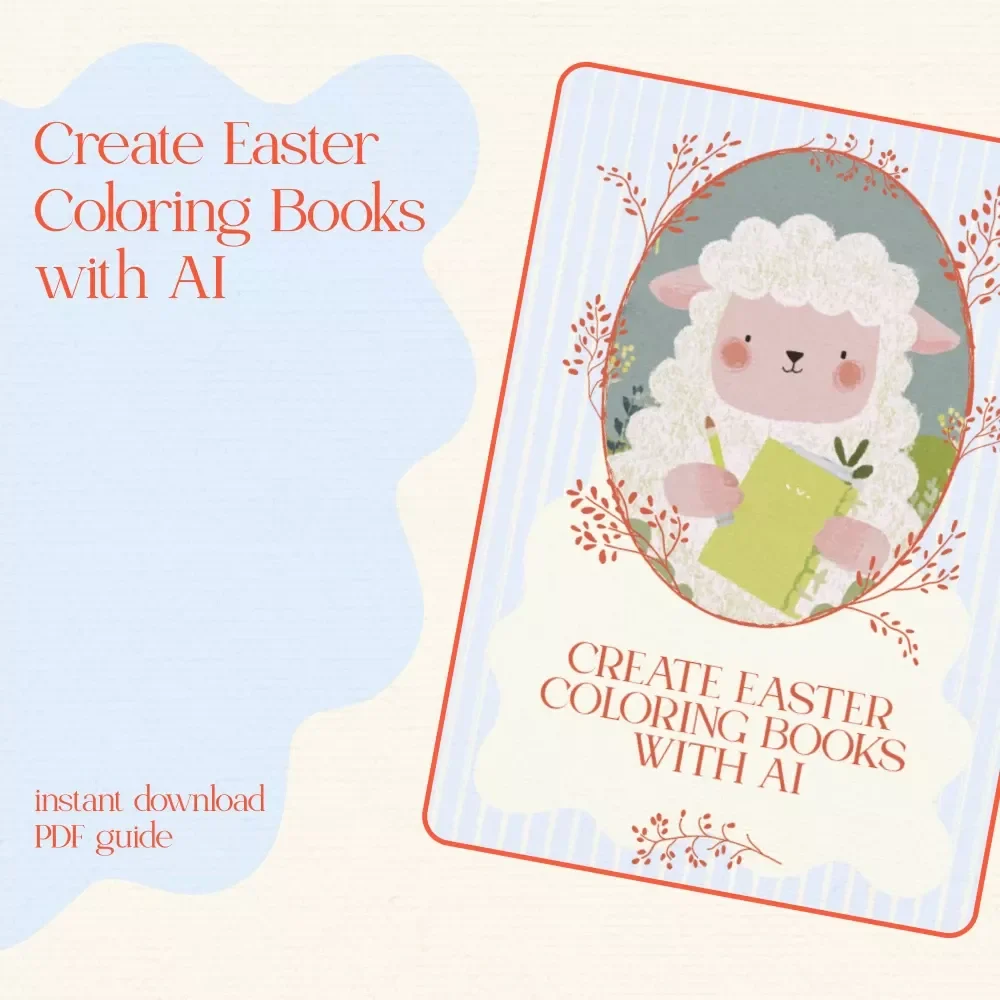 Create Easter Coloring Books with AI – AI Easter Coloring Book Creator Guide for Beginners, Digital Download eBook & Checklist for DIY Printable Pages