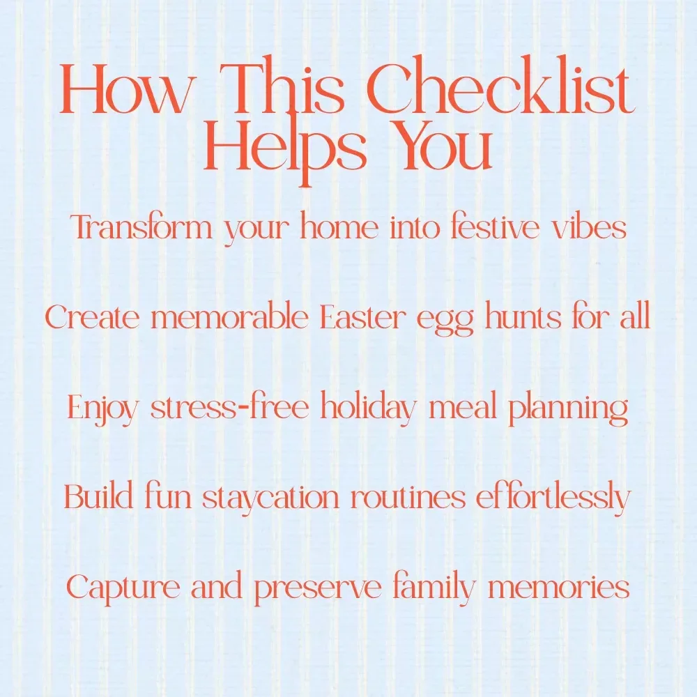 The Ultimate Easter Weekend Staycation Checklist – Easy Easter Weekend Staycation Ideas