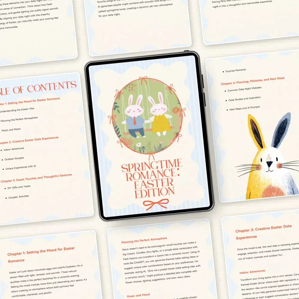 Springtime Romance: Easter Edition – Romantic Easter Date Night Ideas Guide for Couples, Creative Holiday Love Planner & Printable Checklist