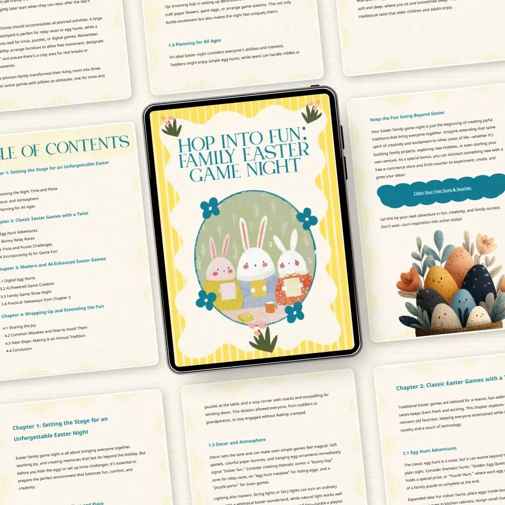 Hop Into Fun: Family Easter Game Night – The Ultimate Guide for Easter Family Game Night Ideas, Printable Planning Checklist & AI-Enhanced Holiday Fun