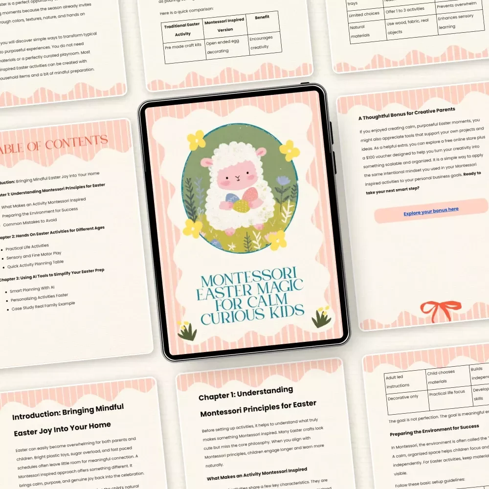 Montessori Easter Magic for Calm Curious Kids: A Guide to Montessori-Inspired Easter Activities