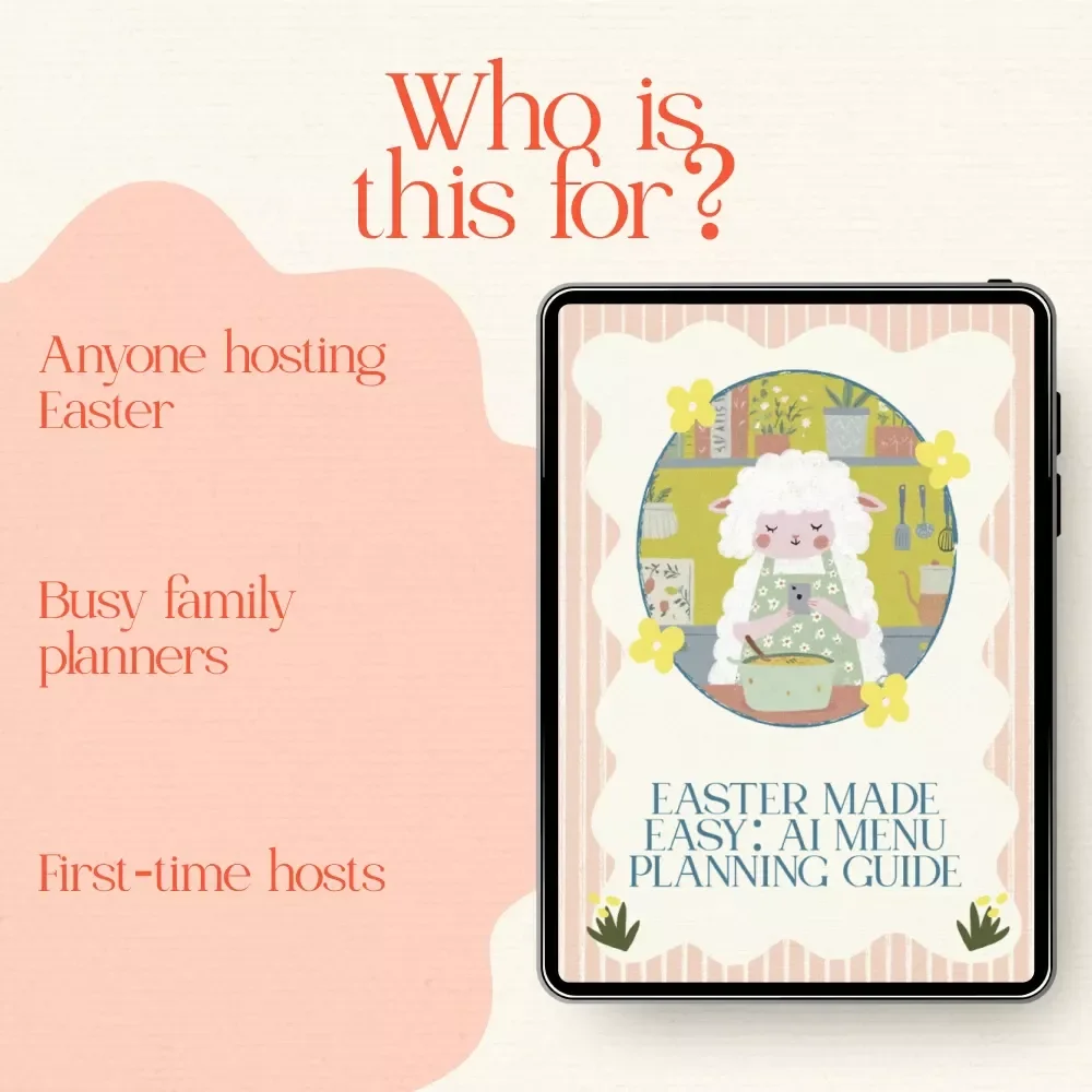 Easter Made Easy: AI Menu Planning Guide – Smart Holiday Hosting Handbook to Use AI to Plan Easter Menu, Stress-Free Family Feast Organizer & Digital Download Guide