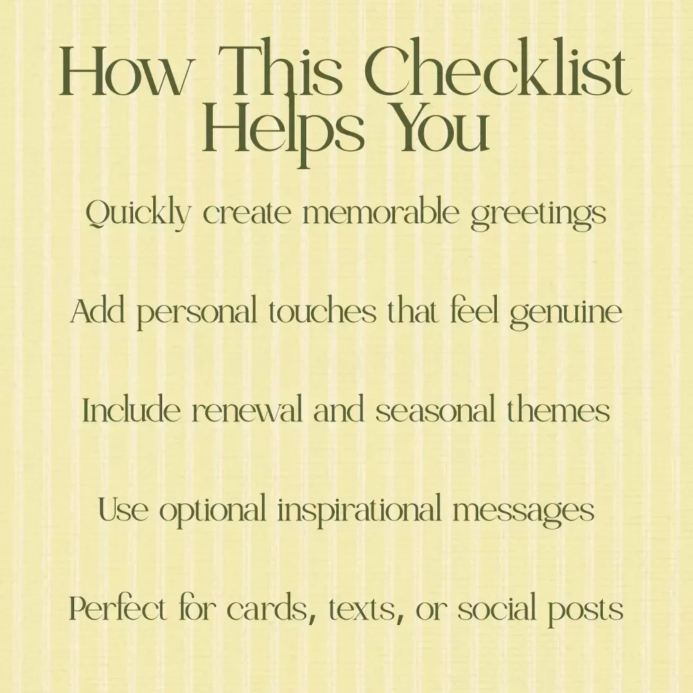 Easter Blessings Messages Checklist – Heartfelt Easter Greetings Guide for Cards, Texts & Social Posts