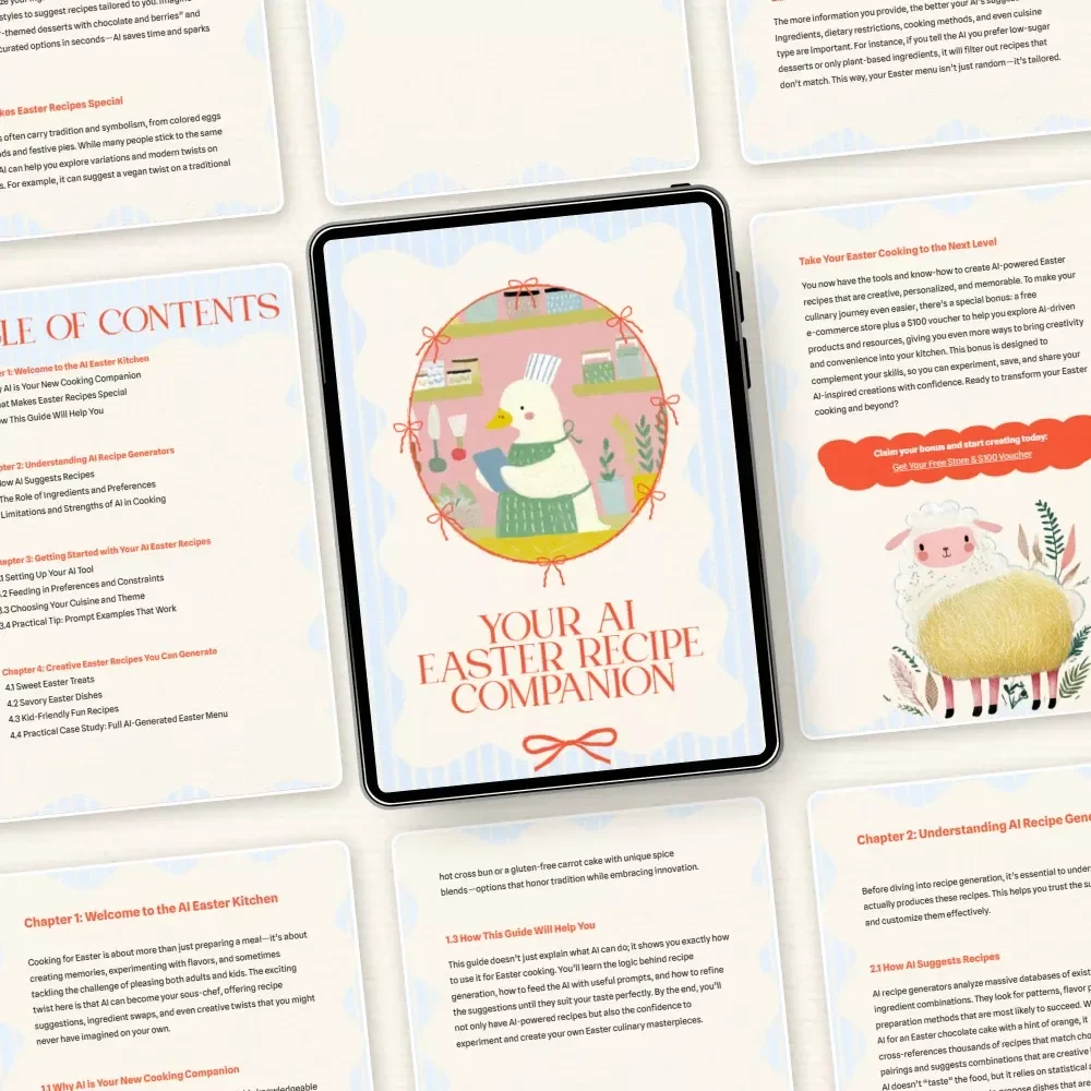 Your AI Easter Recipe Companion – AI Easter Recipe Generator eBook for Festive Menus, Brunch Planning & Creative Holiday Cooking Guide (Instant Digital Download)