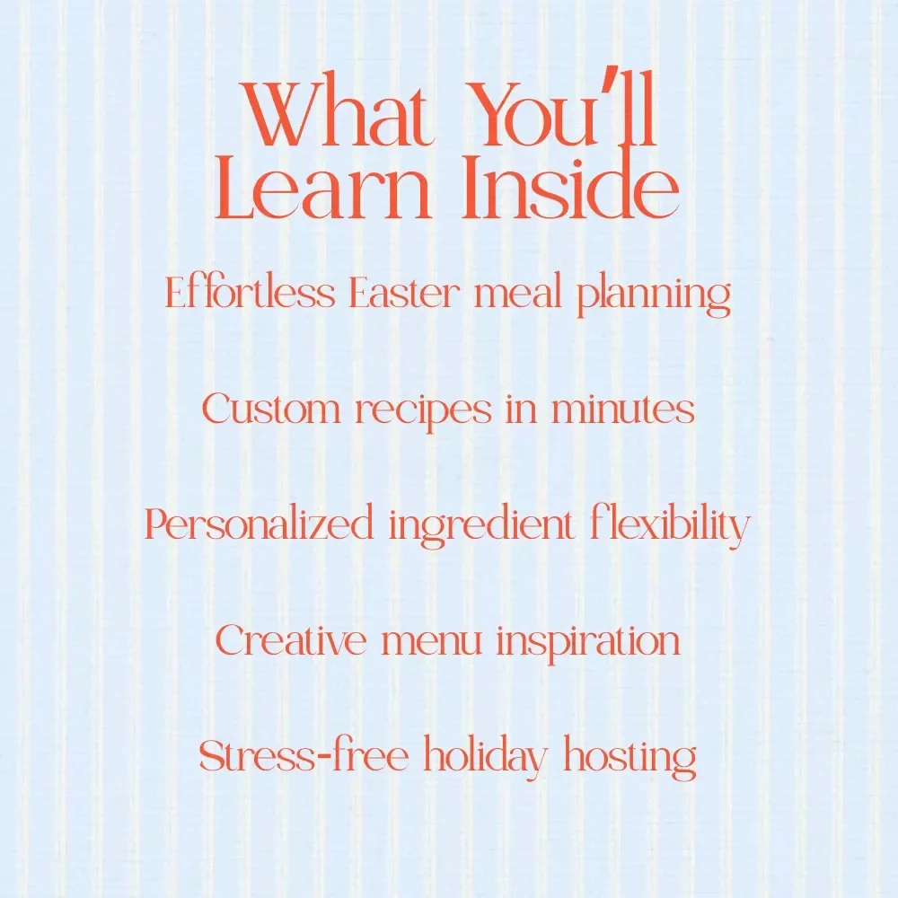 Your AI Easter Recipe Companion – AI Easter Recipe Generator eBook for Festive Menus, Brunch Planning & Creative Holiday Cooking Guide (Instant Digital Download)