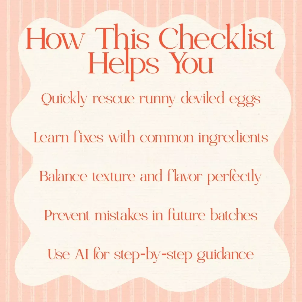 Fixing Runny Deviled Egg Filling Checklist – How to Fix a Runny Deviled Egg Filling Quickly and Easily | Easter Cooking Guide