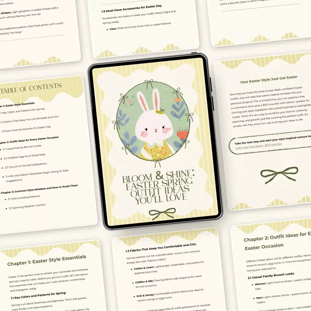 Bloom & Shine: Easter Spring Outfit Ideas You’ll Love – Spring Outfit Ideas for Easter Guide, Easter Style Checklist, Digital Download eBook