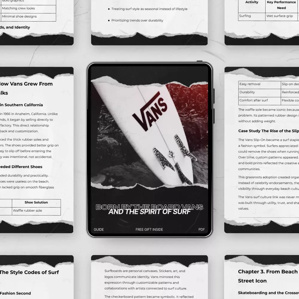 Born by the Board Vans and the Spirit of Surf – The Ultimate Guide to the vans surf culture link, Street Style Evolution & California Influence eBook Digital Download