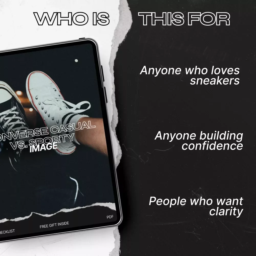 Converse Casual vs. Sporty Image Checklist – Ultimate Style Guide for Defining Your Signature Look | converse casual vs sporty image Digital Download