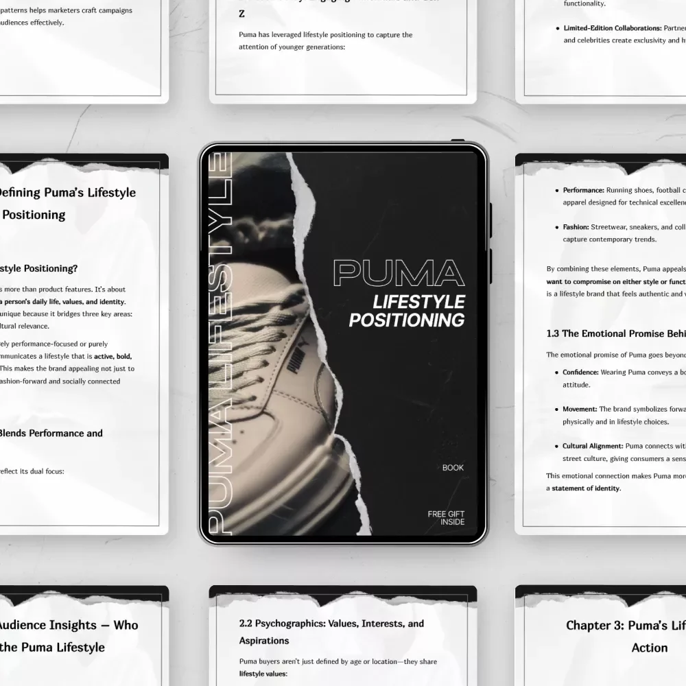 Puma Lifestyle Positioning eBook – The Ultimate Guide to Puma Lifestyle Positioning, Brand Strategy, Audience Insights & AI-Powered Marketing Analysis Digital Download