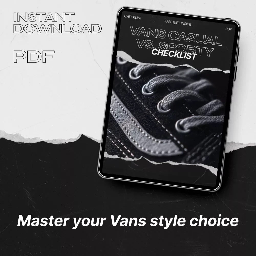 Vans Casual vs. Sporty Checklist – Printable Style Guide with Vans Casual vs Sporty Image Comparison for Sneaker Lovers & Streetwear Styling