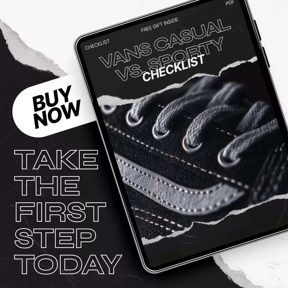 Vans Casual vs. Sporty Checklist – Printable Style Guide with Vans Casual vs Sporty Image Comparison for Sneaker Lovers & Streetwear Styling