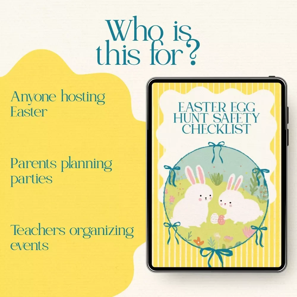 Easter Egg Hunt Safety Checklist – Printable Easter Egg Hunt Safety Tips Guide for Families, Schools & Church Events – Instant Digital Download TYPE