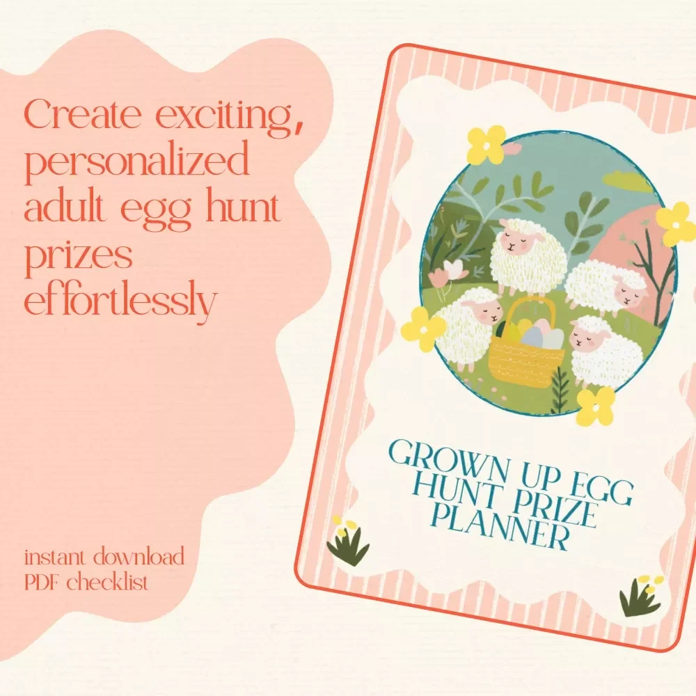 Grown Up Egg Hunt Prize Planner - Adult Easter Egg Hunt Prizes Checklist