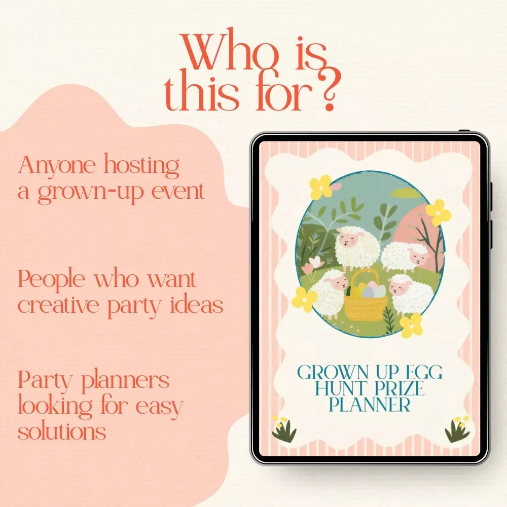 Grown Up Egg Hunt Prize Planner - Adult Easter Egg Hunt Prizes Checklist