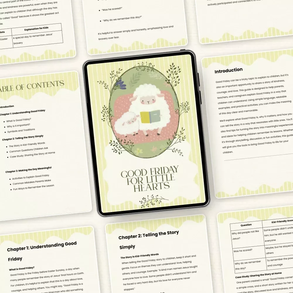 Good Friday for Little Hearts – Christian Parenting Guide on How to Explain Good Friday to Children | Kid-Friendly Easter Story eBook & Family Faith Resource