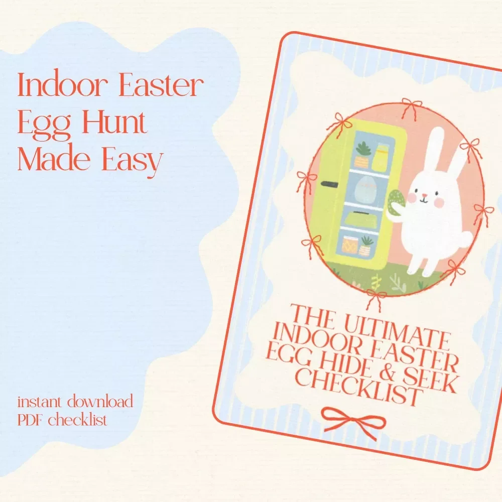The Ultimate Indoor Easter Egg Hide & Seek Checklist | How to Hide Easter Eggs Indoors Guide | Printable Easter Party Game Planner