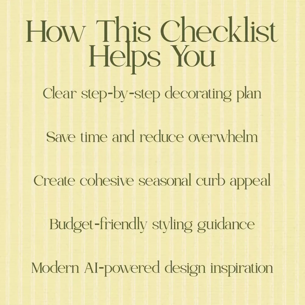 Spring Porch Makeover for Easter – Printable Spring Porch Decor for Easter Checklist, Front Door Styling Guide, Instant Digital Download