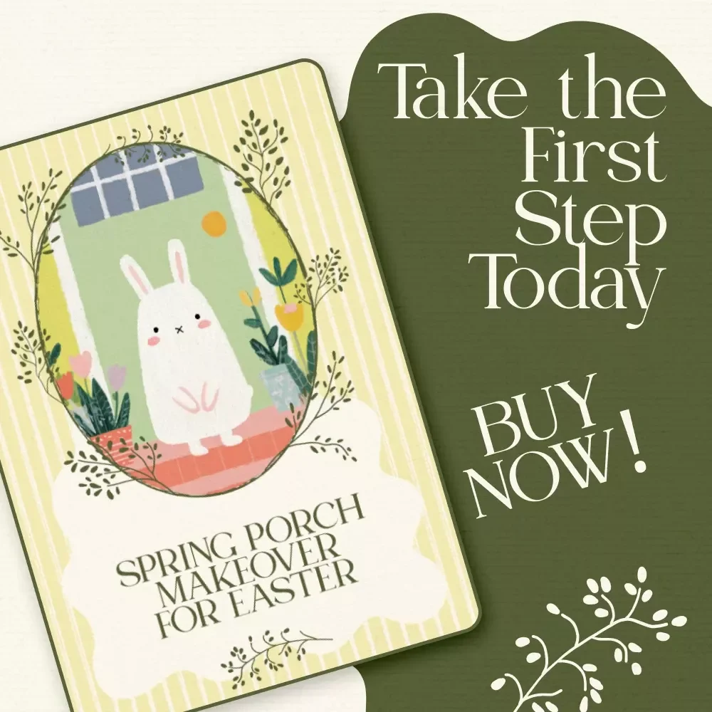 Spring Porch Makeover for Easter – Printable Spring Porch Decor for Easter Checklist, Front Door Styling Guide, Instant Digital Download