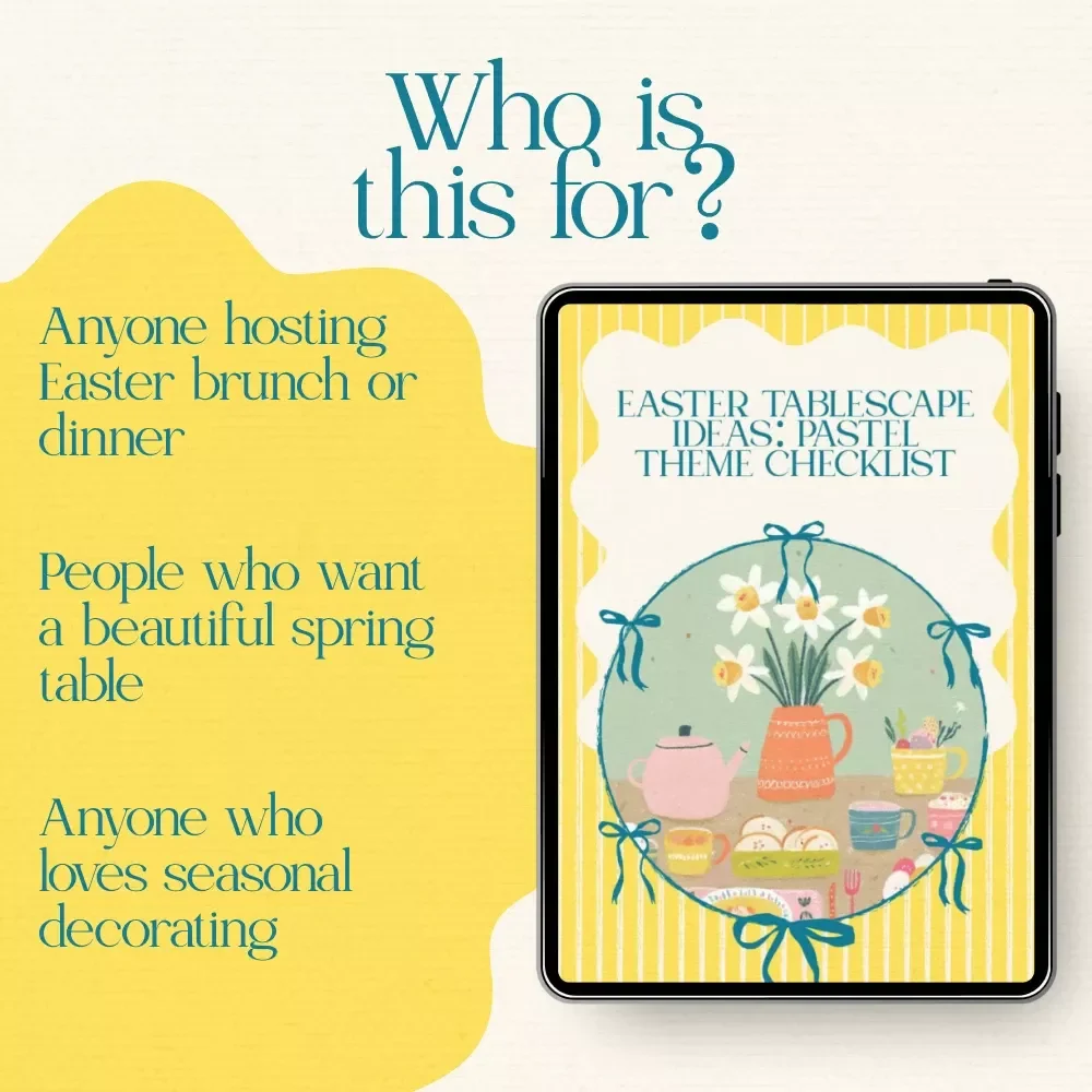 Easter Tablescape Ideas: Pastel Theme Checklist – Elegant Spring Easter Tablescape Ideas Pastel Theme Digital Download for a Beautiful Holiday Table