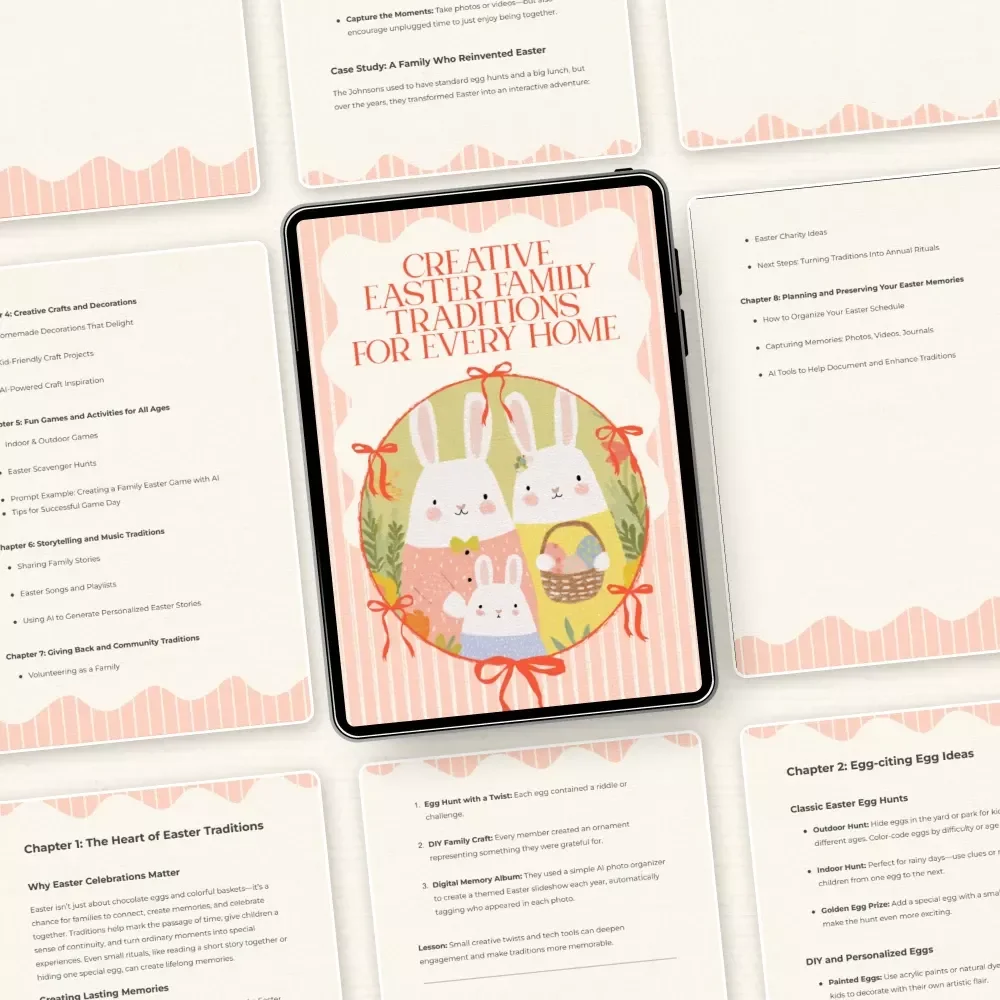 Creative Easter Family Traditions for Every Home – A Heartwarming eBook Filled with Easter Family Tradition Ideas, Games, Recipes & Memory-Making Activities