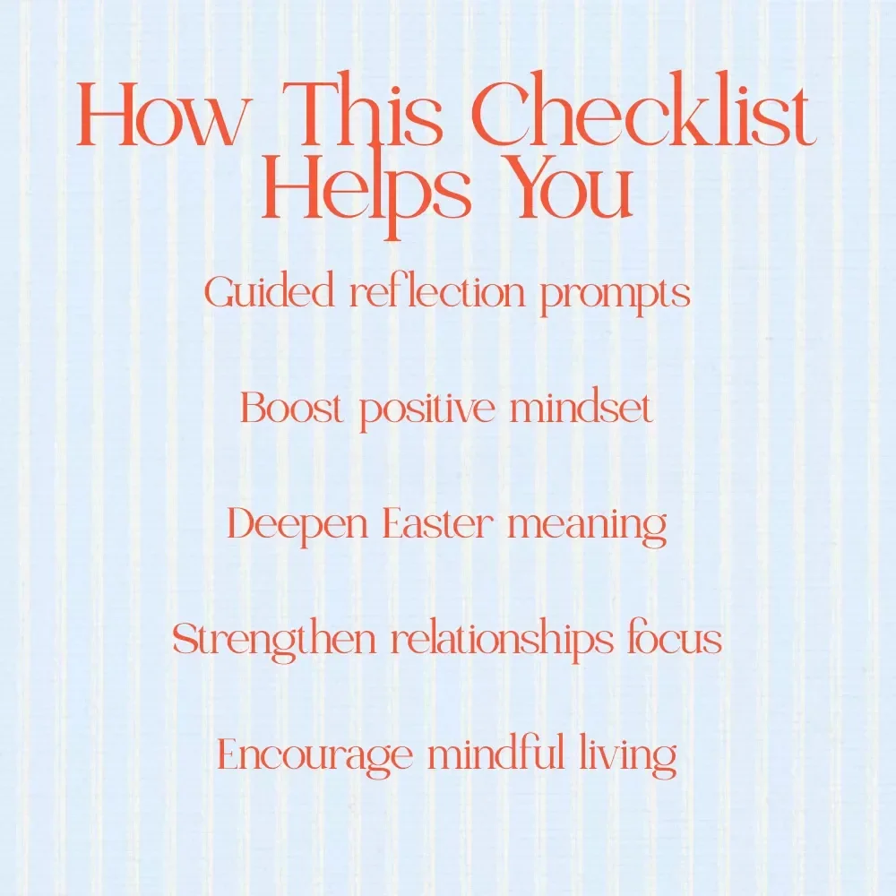 Easter Gratitude Journaling Checklist – Printable Easter Gratitude Journaling Ideas for Mindful Reflection & Spring Renewal