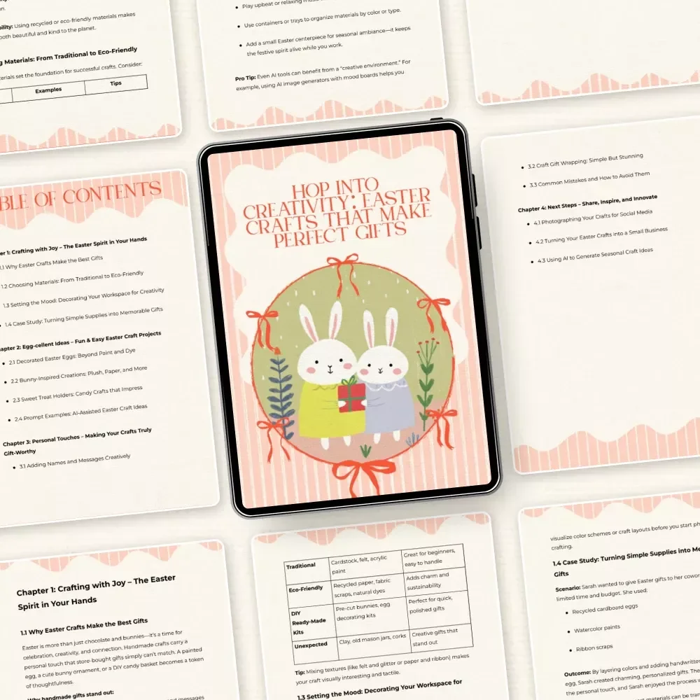 Hop Into Creativity: Easter Crafts That Make Perfect Gifts – Easter Themed Crafts Perfect for Gifts DIY Guide, Printable eBook & Creative Checklist for Handmade Holiday Magic
