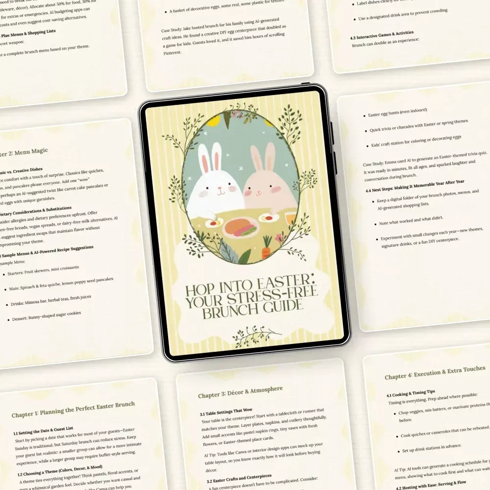 Hop Into Easter: Your Stress-Free Brunch Guide – How to Host Easter Brunch with Ease, Decor Ideas, Menus & Planning Tips