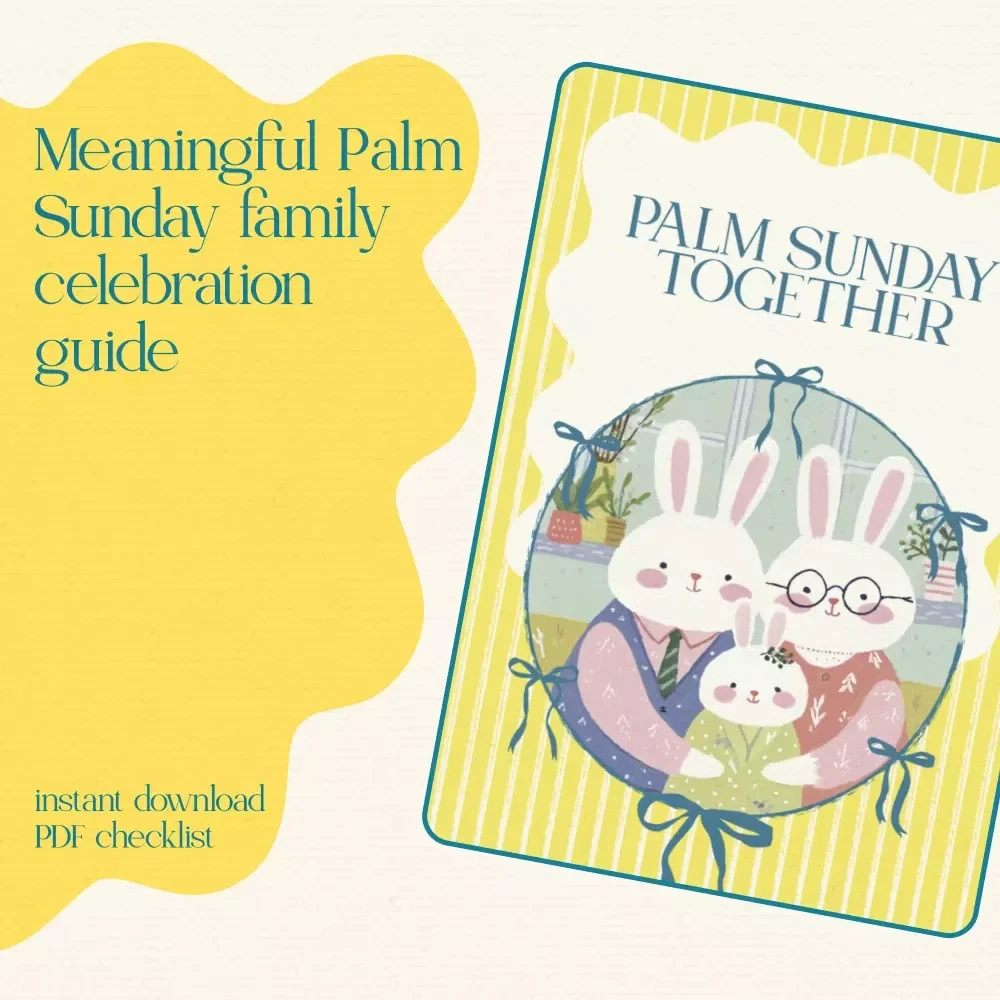 Palm Sunday Together – Palm Sunday Activities for Families Checklist, Christian Family Tradition Planner, Holy Week Printable Digital Download