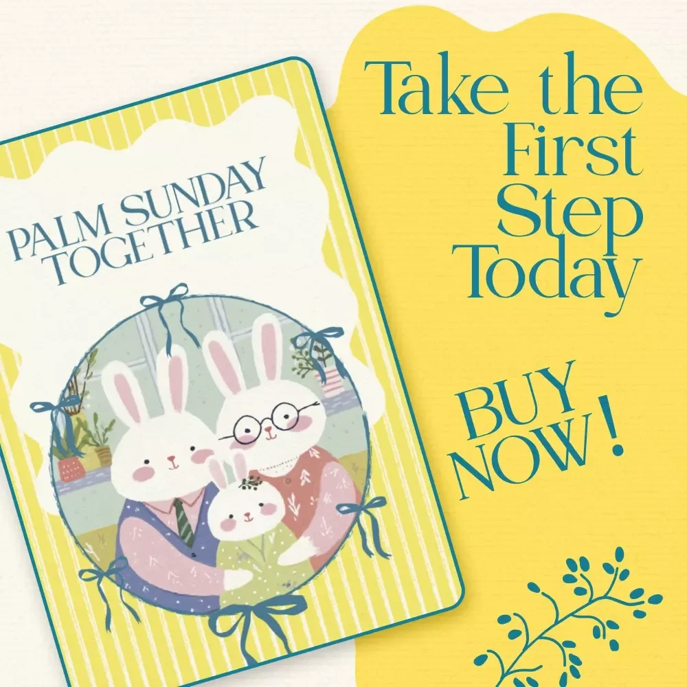 Palm Sunday Together – Palm Sunday Activities for Families Checklist, Christian Family Tradition Planner, Holy Week Printable Digital Download