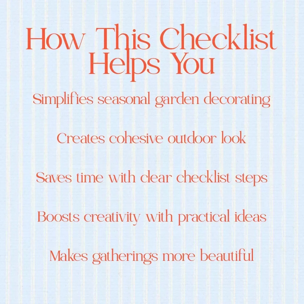 Easter Garden Decorating Ideas Checklist – Spring Outdoor Decor Guide, DIY Easter Yard Display Planner, Printable Easter Garden Setup eBook