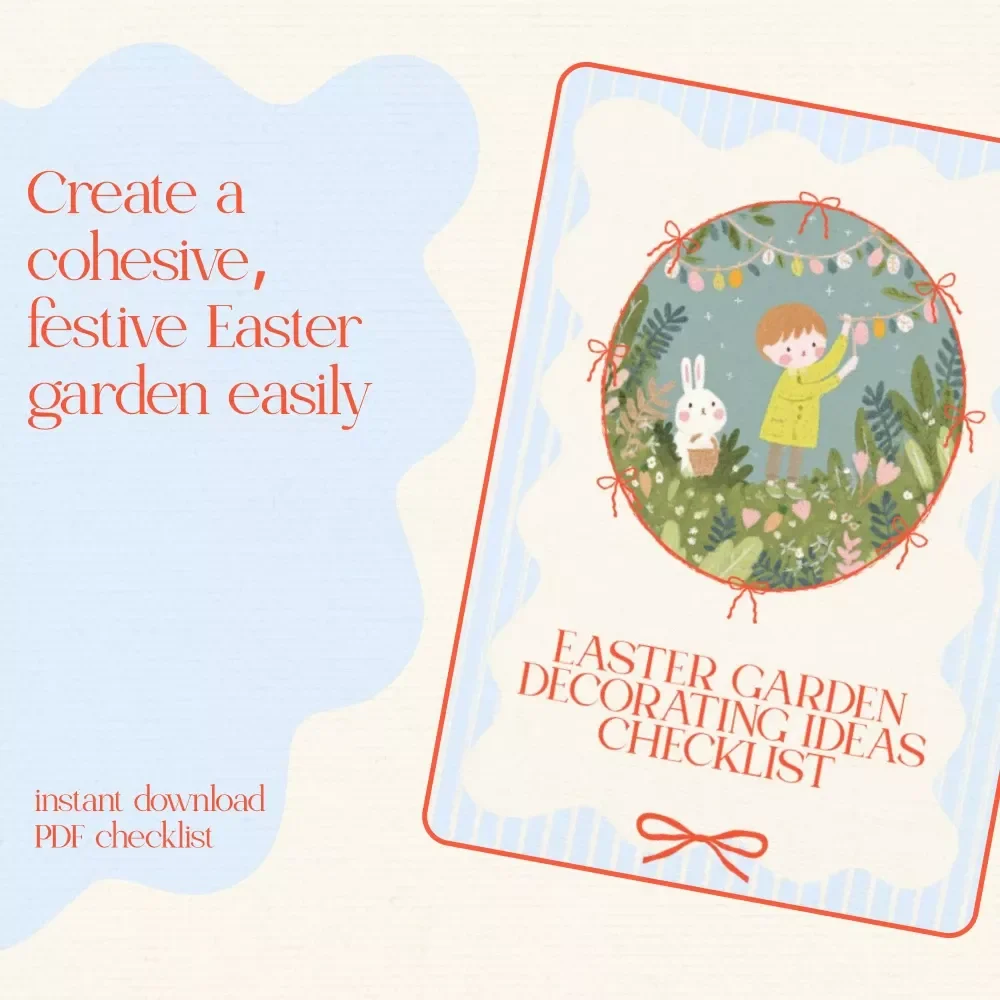 Easter Garden Decorating Ideas Checklist – Spring Outdoor Decor Guide, DIY Easter Yard Display Planner, Printable Easter Garden Setup eBook