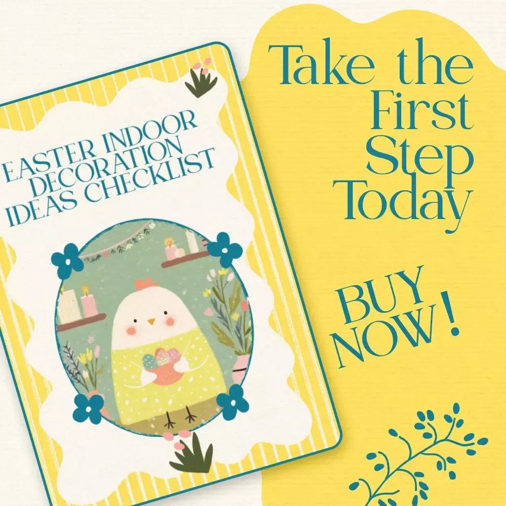 Easter Indoor Decoration Ideas Checklist – Printable Easter Decor Guide, Spring Home Styling eBook, Pastel Color Palette Planner, DIY Easter Centerpiece & Indoor Styling Checklist