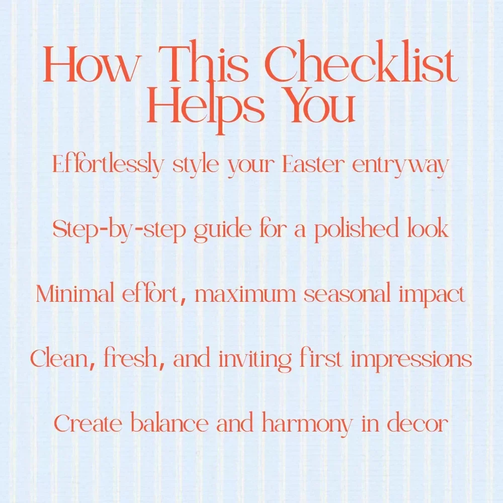 Easter Entryway Glow Up Plan | Welcoming Easter Entry Checklist