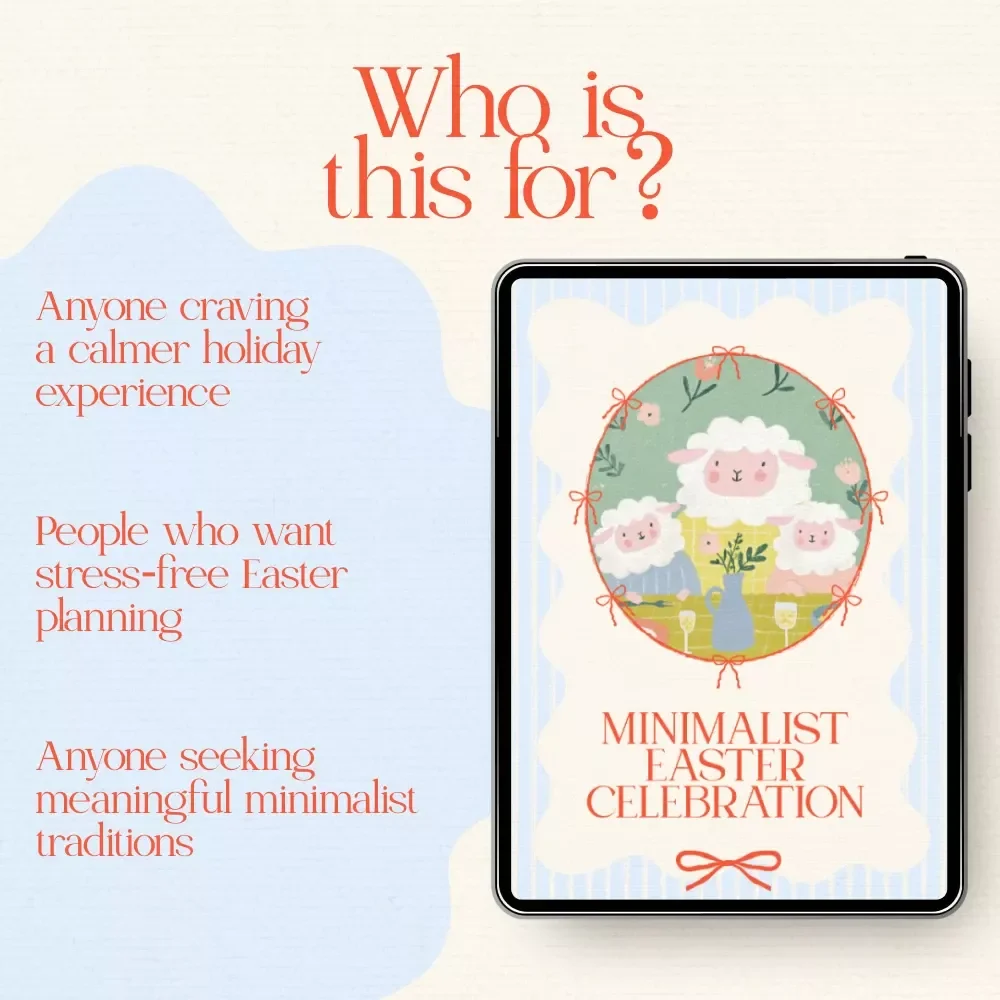 Minimalist Easter Celebration Checklist – Simple & Intentional Holiday Planner with Minimalist Easter Celebration Tips, Printable Digital Download