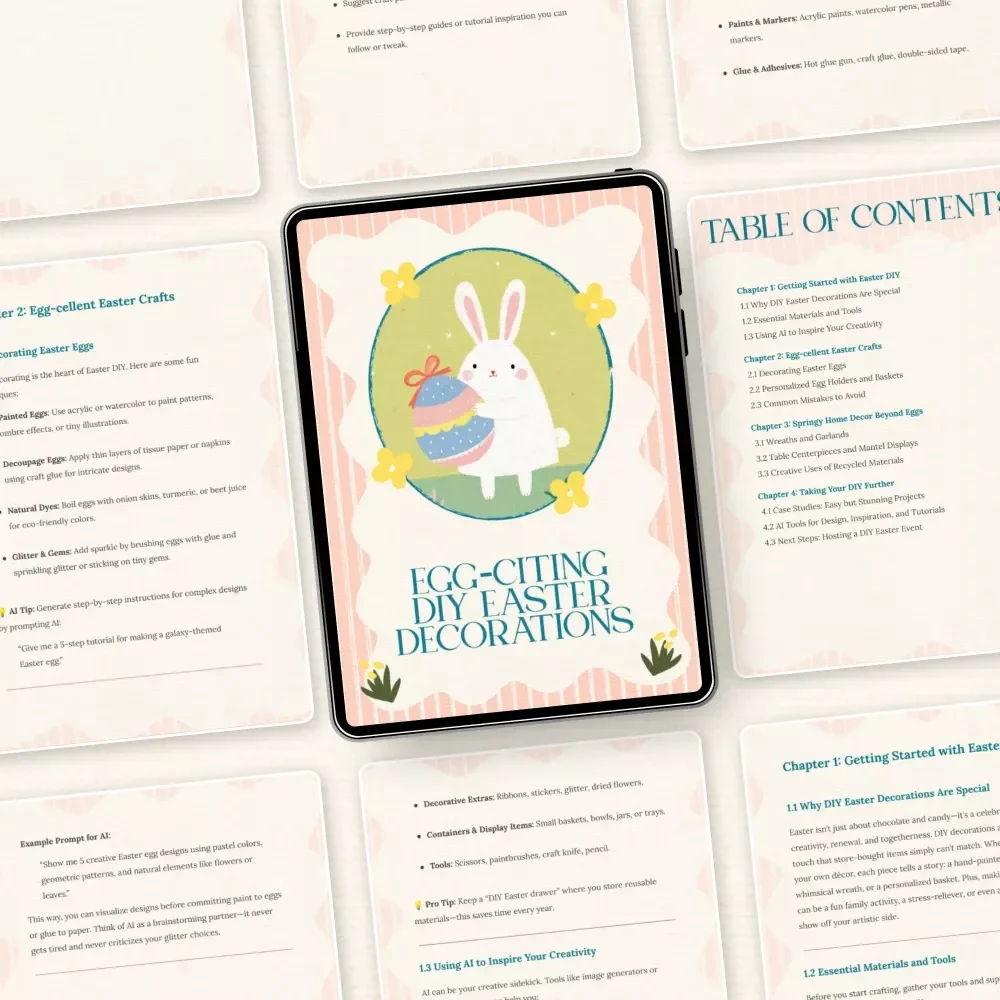 Egg-citing DIY Easter Decorations – Ultimate Easter Decorations DIY Guide for Creative Spring Home Decor & AI-Inspired Craft Ideas (Digital Download)