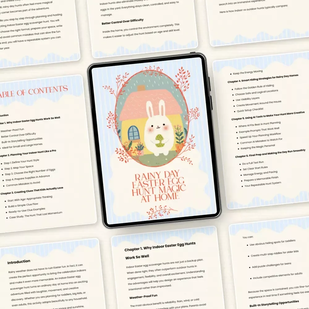 Rainy Day Easter Egg Hunt Magic at Home - Indoor Easter Egg Scavenger Hunt for Rainy Days eBook