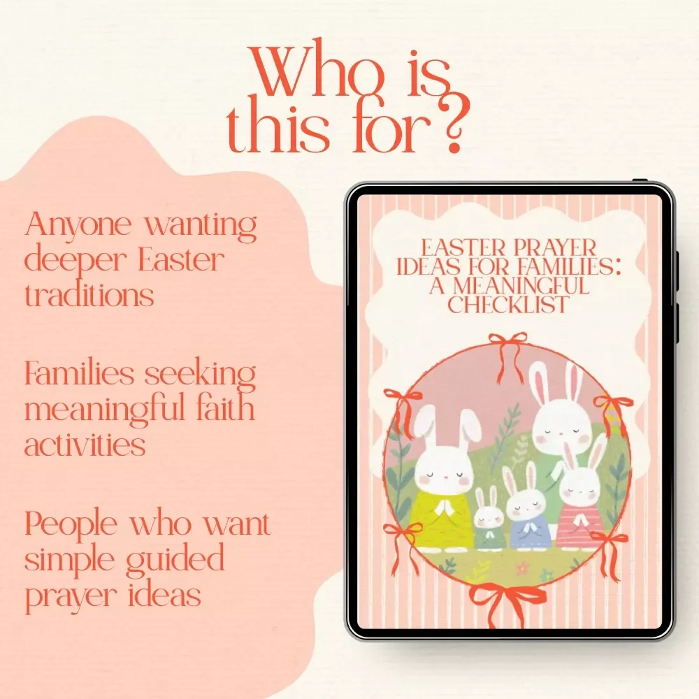 Easter Prayer Ideas for Families – Christian Family Easter Prayer Checklist, Printable Easter Devotional Guide & Faith-Based Holiday Activity for Kids and Parents