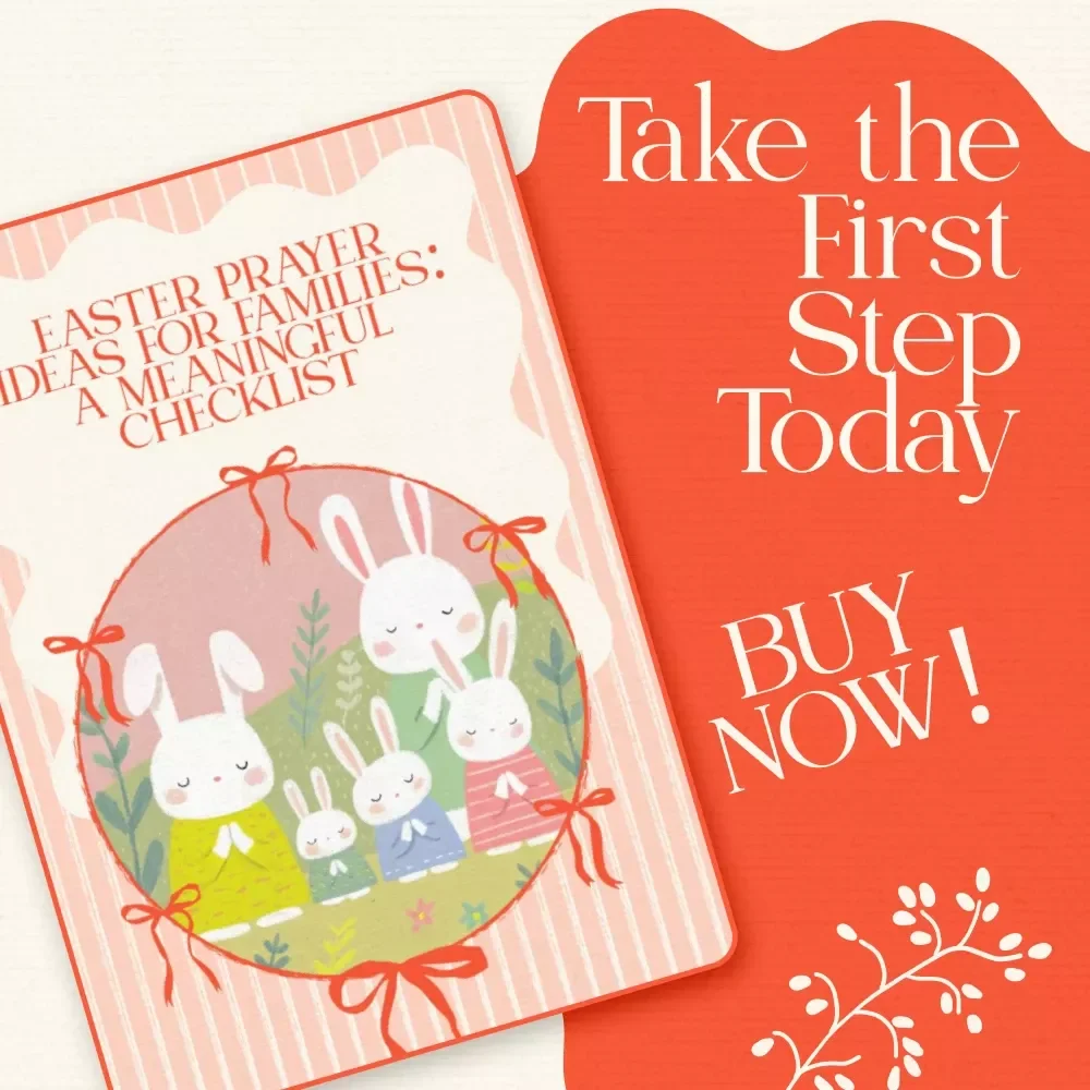 Easter Prayer Ideas for Families – Christian Family Easter Prayer Checklist, Printable Easter Devotional Guide & Faith-Based Holiday Activity for Kids and Parents